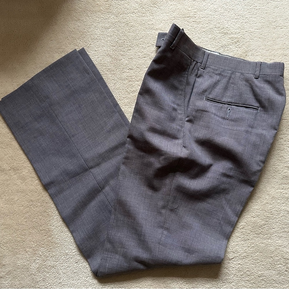 Vintage Men's Gray Dress Pants